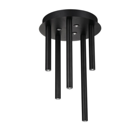 NOWOŚĆ AZ5750 AZZARDO lampa sufitowa / plafon ILIOS 5   TOP 3-STEP DIMM czarna  King Home