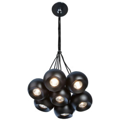 NOWOŚĆ AZ0635 AZZARDO lampa wisząca GULIA 7 czarna  King Home