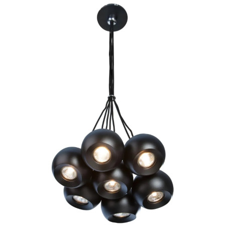 NOWOŚĆ AZ0635 AZZARDO lampa wisząca GULIA 7 czarna  King Home
