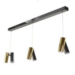 NOWOŚĆ AZ6213 AZZARDO lampa wisząca JADE 6 czarna /     złota  King Home