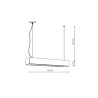 NOWOŚĆ Ibros wiszący czarny średni 18W 3000K IP20 Light Prestige