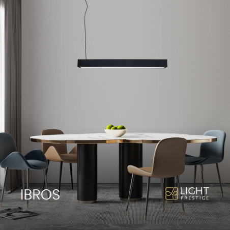 NOWOŚĆ Ibros wiszący czarny średni 18W 4000K IP20 Light Prestige