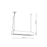 NOWOŚĆ Ibros wiszący czarny średni 18W 4000K IP20 Light Prestige