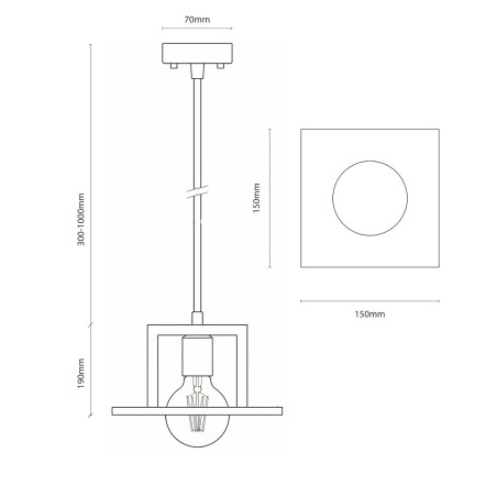 NOWOŚĆ MLP2847 Lampa wisząca BERGEN 1xE27 Milagro