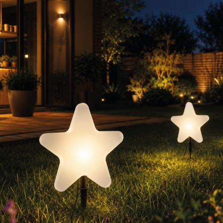 NOWOŚĆ EKO0266 Gwiazda Ogrodowa Star 30cm 1xE27 IP44 Biały Milagro