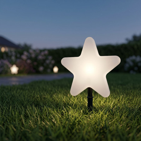 NOWOŚĆ EKO0266 Gwiazda Ogrodowa Star 30cm 1xE27 IP44 Biały Milagro