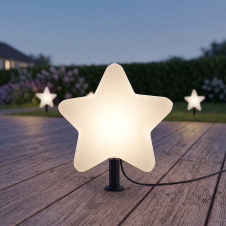 NOWOŚĆ EKO0266 Gwiazda Ogrodowa Star 30cm 1xE27 IP44 Biały Milagro