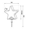 NOWOŚĆ EKO0266 Gwiazda Ogrodowa Star 30cm 1xE27 IP44 Biały Milagro