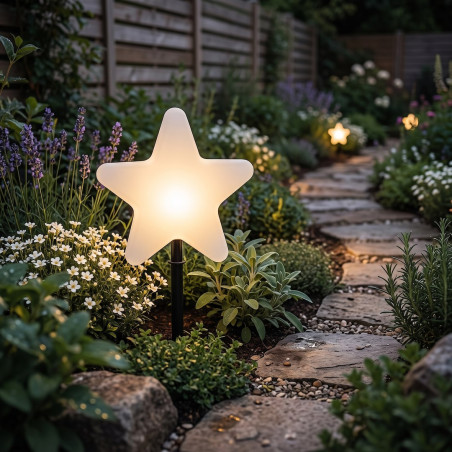 NOWOŚĆ EKO0267 Gwiazda Ogrodowa Star 50cm 1xE27 IP44 Biały Milagro