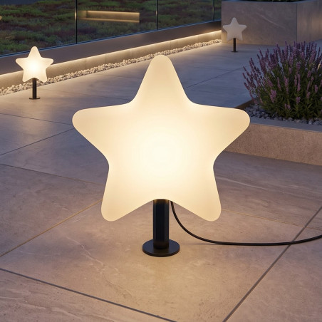 NOWOŚĆ EKO0267 Gwiazda Ogrodowa Star 50cm 1xE27 IP44 Biały Milagro