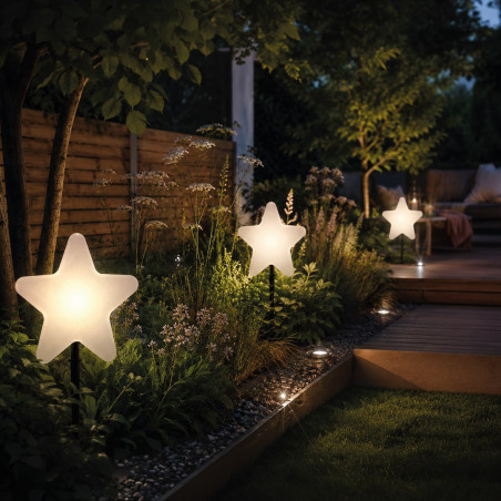 NOWOŚĆ EKO0267 Gwiazda Ogrodowa Star 50cm 1xE27 IP44 Biały Milagro