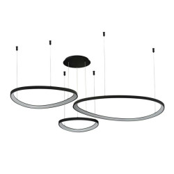 NOWOŚĆ AZ5774 AZZARDO lampa wisząca AMANDA 42 + 62 +    82 CCT SWITCH DIMM czarna  King Home