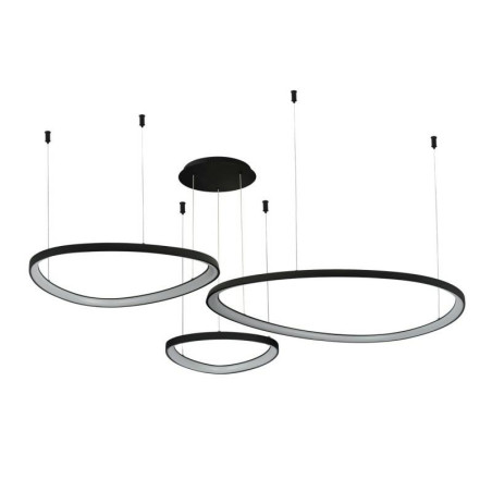 NOWOŚĆ AZ5774 AZZARDO lampa wisząca AMANDA 42 + 62 +    82 CCT SWITCH DIMM czarna  King Home