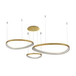NOWOŚĆ AZ5775 AZZARDO lampa wisząca AMANDA 42 + 62 +    82 CCT SWITCH DIMM złota  King Home