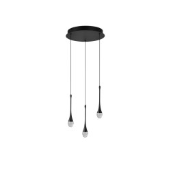 NOWOŚĆ AZ6009 AZZARDO lampa wisząca DALMA 3 ROUND       czarna  King Home