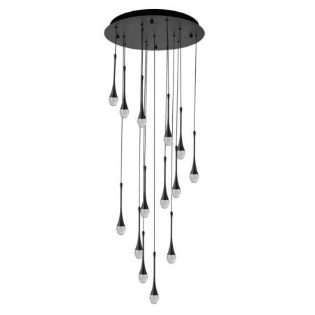 NOWOŚĆ AZ6011 AZZARDO lampa wisząca DALMA 14 ROUND      czarna  King Home