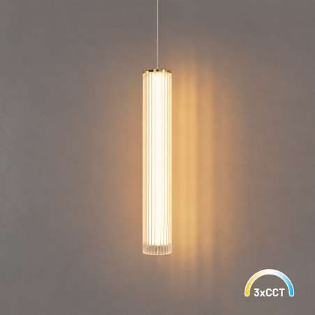 NOWOŚĆ ML2729 Lampa wisząca Trivia Gold 10W LED CCT IP44 Milagro