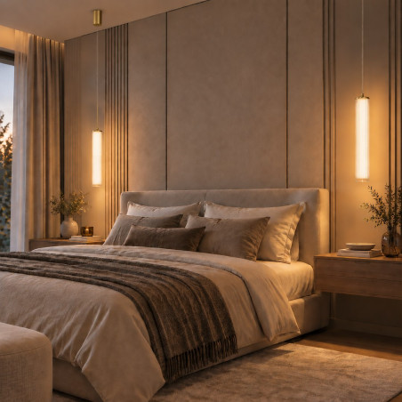 NOWOŚĆ ML2729 Lampa wisząca Trivia Gold 10W LED CCT IP44 Milagro