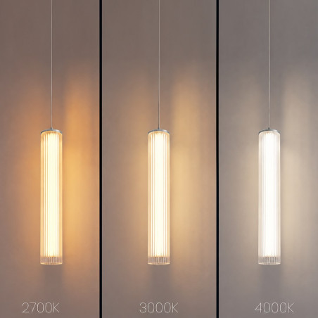 NOWOŚĆ ML2730 Lampa wisząca Trivia Chrome 10W LED CCT IP44 Milagro