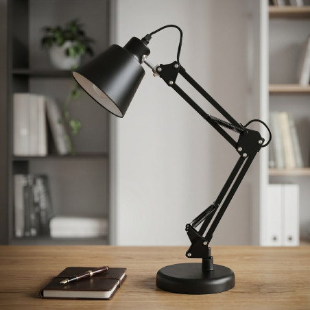 NOWOŚĆ ML2941 Lampka biurkowa Primus Czarny 1xE27 Milagro