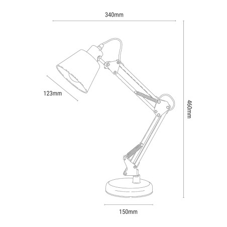 NOWOŚĆ ML2941 Lampka biurkowa Primus Czarny 1xE27 Milagro