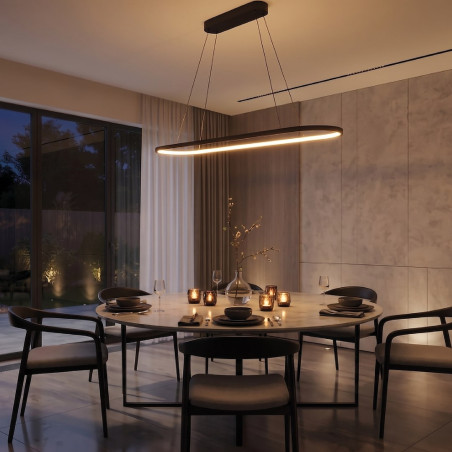 NOWOŚĆ ML2957 Lampa wisząca Saturno 30W LED CCT Czarny Milagro
