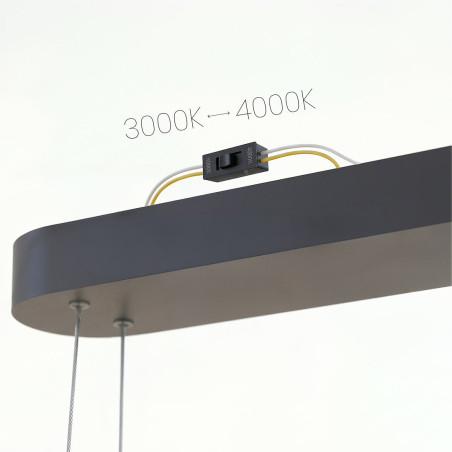 NOWOŚĆ ML2957 Lampa wisząca Saturno 30W LED CCT Czarny Milagro
