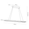 NOWOŚĆ ML2957 Lampa wisząca Saturno 30W LED CCT Czarny Milagro