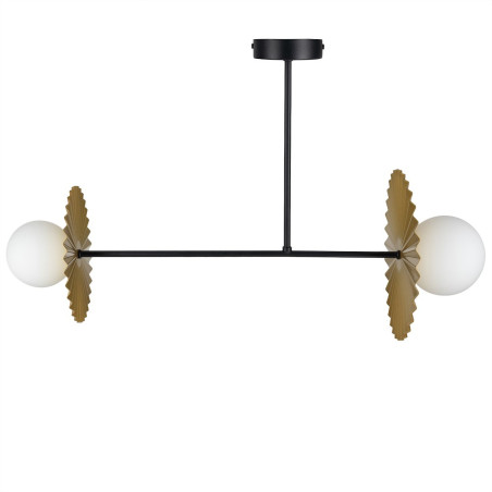 NOWOŚĆ MLP0295 Lampa sufitowa Bloom 2xG9 Czarno-złoty Milagro