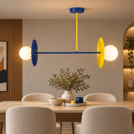 NOWOŚĆ MLP0296 Lampa sufitowa Bloom 2xG9 Granat-żółty Milagro
