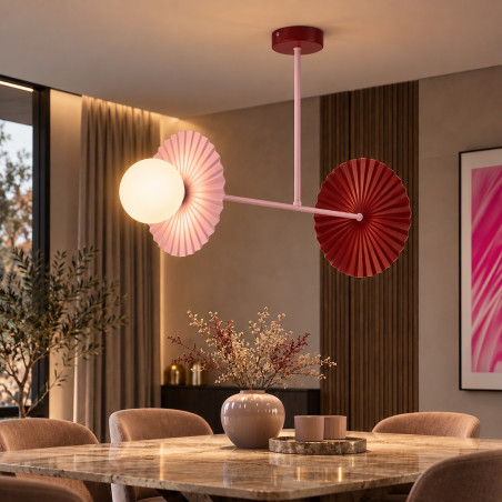 NOWOŚĆ MLP0297 Lampa sufitowa Bloom 2xG9 Róż-burgund Milagro