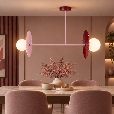 NOWOŚĆ MLP0297 Lampa sufitowa Bloom 2xG9 Róż-burgund Milagro