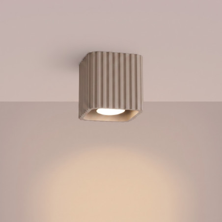 NOWOŚĆ Plafon RIFF 1 taupe GU10SL.3036 Sollux