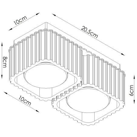 NOWOŚĆ Plafon RIFF 2 taupe Gx53SL.3040 Sollux