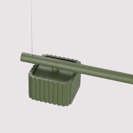 NOWOŚĆ Żyrandol RIFF 4 zielony oliwkowy Gx53SL.3055 Sollux