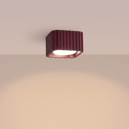 NOWOŚĆ Plafon RIFF 1 burgund Gx53SL.3074 Sollux