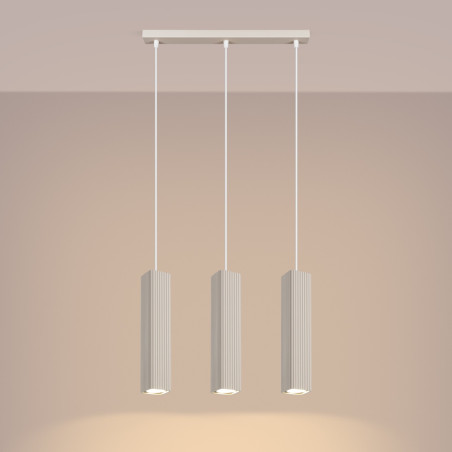 NOWOŚĆ Lampa wisząca RAYO 3L beżowaSL.3128 Sollux
