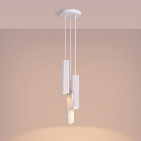 NOWOŚĆ Lampa wisząca RAYO 3P białaSL.3143 Sollux