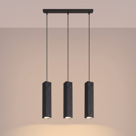 NOWOŚĆ Lampa wisząca RAYO 3L czarnaSL.3170 Sollux