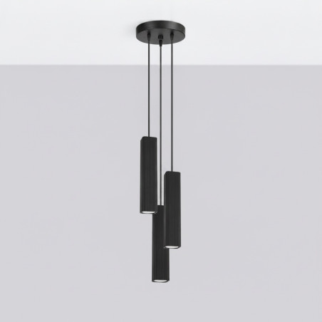 NOWOŚĆ Lampa wisząca RAYO 3P czarnaSL.3171 Sollux
