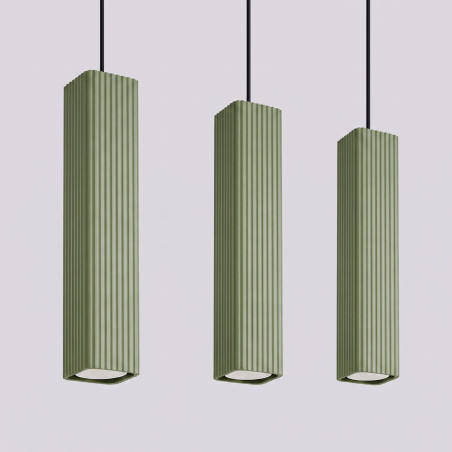 NOWOŚĆ Lampa wisząca RAYO 3L zielona oliwkowaSL.3184 Sollux