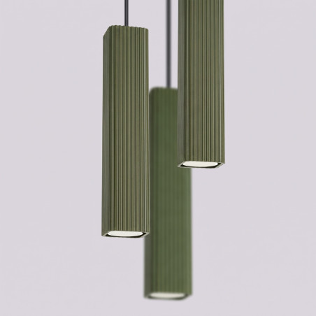 NOWOŚĆ Lampa wisząca RAYO 3P zielona oliwkowaSL.3185 Sollux