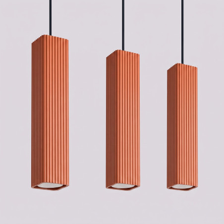 NOWOŚĆ Lampa wisząca RAYO 3L ochra czerwonaSL.3198 Sollux
