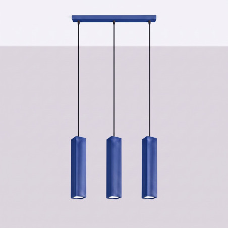 NOWOŚĆ Lampa wisząca RAYO 3L ultramarynaSL.3212 Sollux