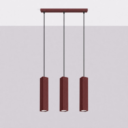 NOWOŚĆ Lampa wisząca RAYO 3L burgundSL.3226 Sollux