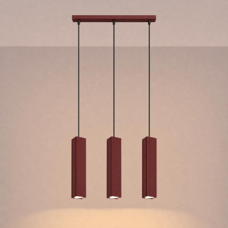 NOWOŚĆ Lampa wisząca RAYO 3L burgundSL.3226 Sollux