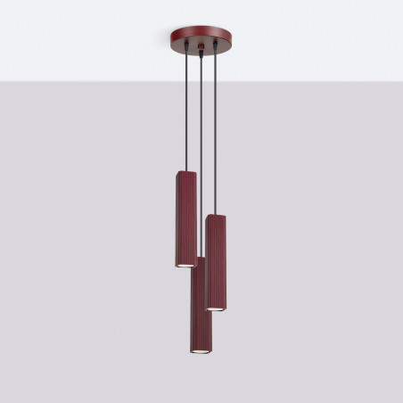 NOWOŚĆ Lampa wisząca RAYO 3P burgundSL.3227 Sollux