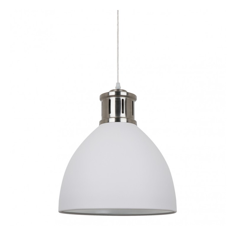 Lampa wisząca Lola MD-HN8100-WH+S.NICK Italux biały, nikiel satynowany stal