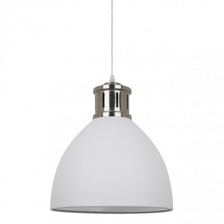 Lampa wisząca Lola MD-HN8100-WH+S.NICK Italux biały, nikiel satynowany stal