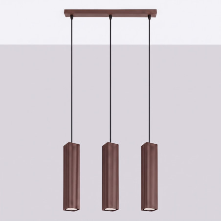 NOWOŚĆ Lampa wisząca RAYO 3L brązowaSL.3240 Sollux